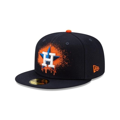 Sapca New Era Houston Astros MLB Drip Front 59FIFTY Fitted - Albastri